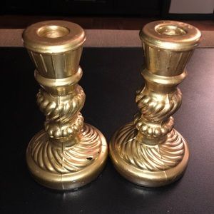 Gold Taper Candle Holders